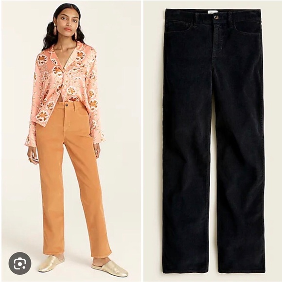 J. Crew Black Corduroy Pants. High-rise '90s classic straight corduroy. - Picture 1 of 5